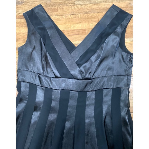 Adrianna Papell Petite Striped Fit Flare Midi Dress Formal Whimsigoth Classic-6P - Picture 6 of 8